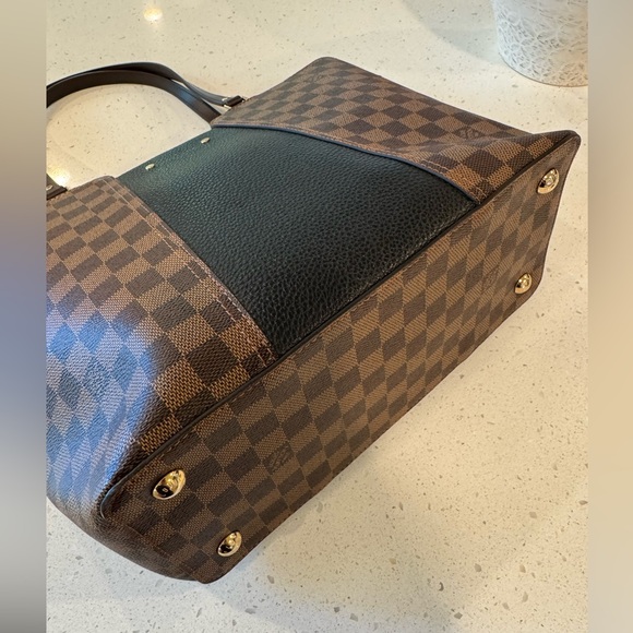 Louis Vuitton Damier Ebene Jersey Tote w pink strap - Picture 7 of 12